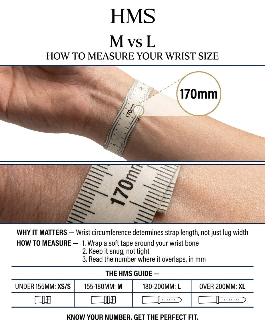 M Size vs L Size: How to Measure Your Wrist for a Watch Strap