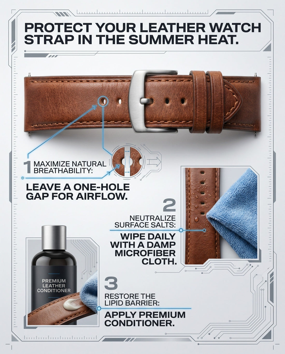 How to Protect Your Leather Watch Strap in the Summer Heat