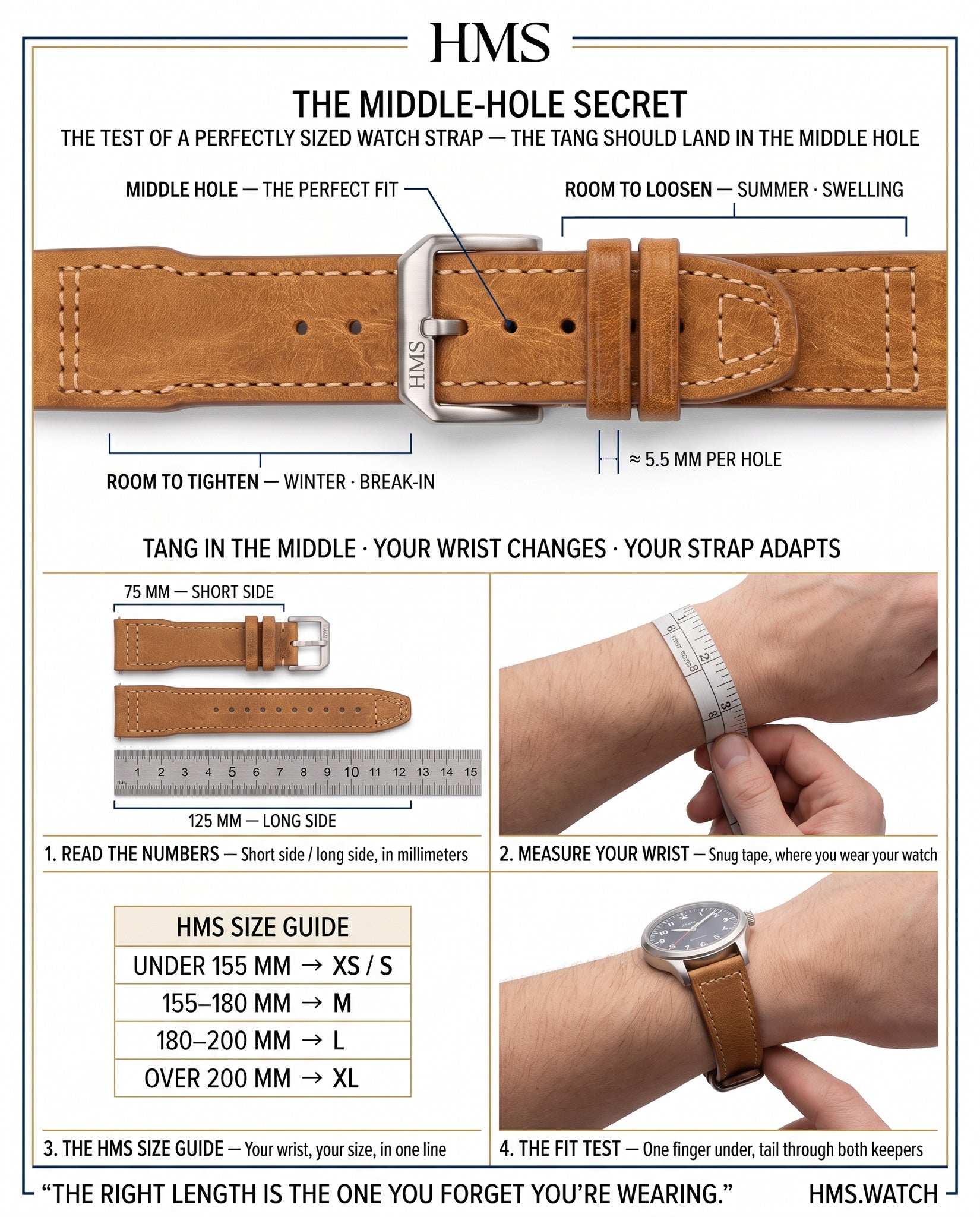 How Should a Watch Strap Fit? The Middle-Hole Rule Explained