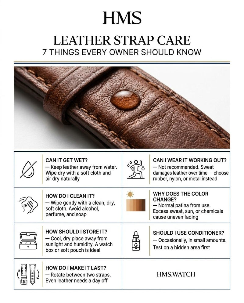 Watch Strap Care: How to Look After Your Leather Watch Strap