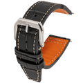 HMS Patterned Leather Watch Strap (Litchi Grain, No Rivets)