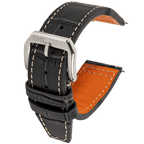 HMS Patterned Leather Watch Strap (Litchi Grain, No Rivets)