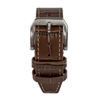 HMS Riveted Patterned Leather Strap (Litchi Grain)