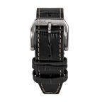 HMS Riveted Patterned Leather Strap (Litchi Grain)