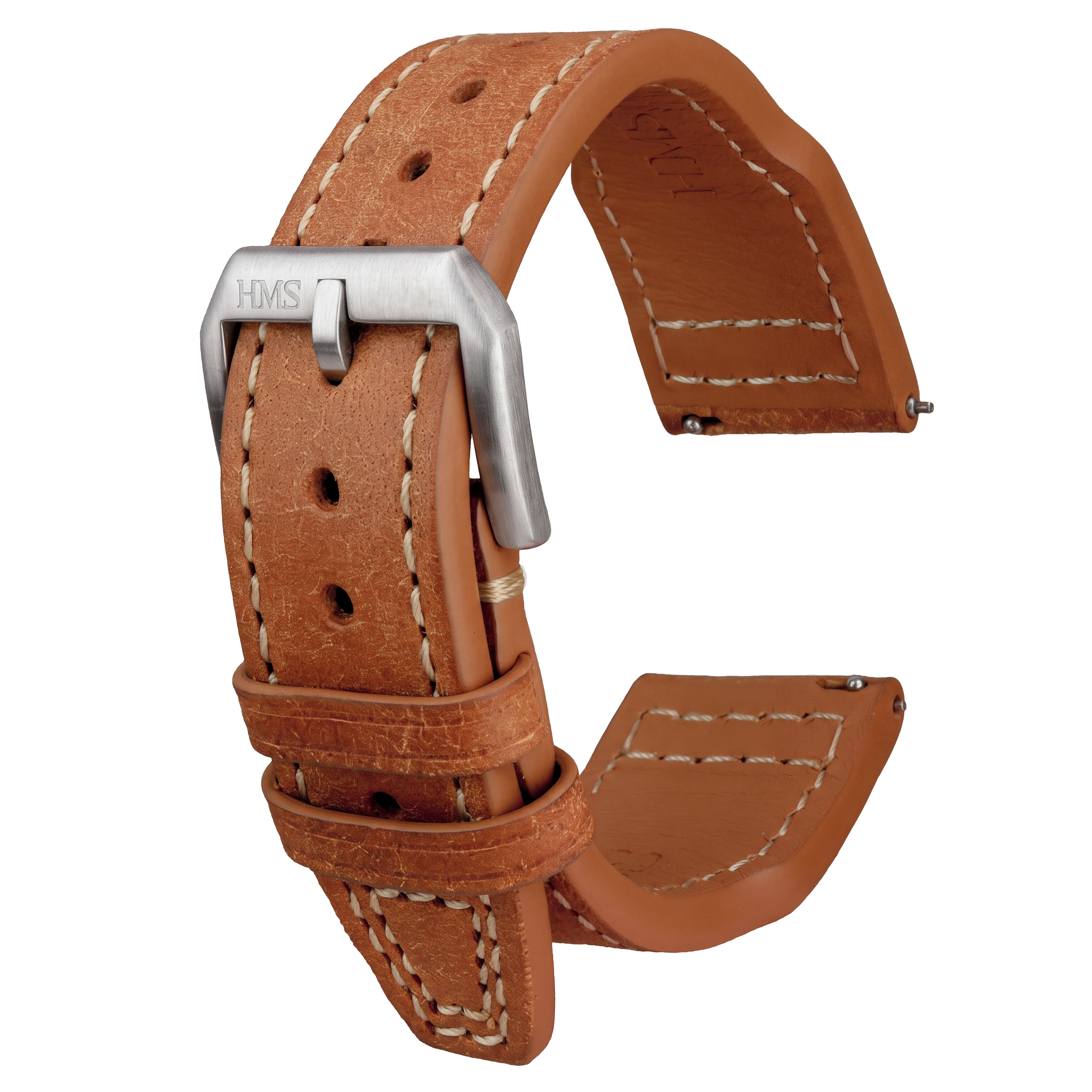HMS Pueblo Full-Grain Leather Pilot Watch Strap – Badalassi Carlo, Italy