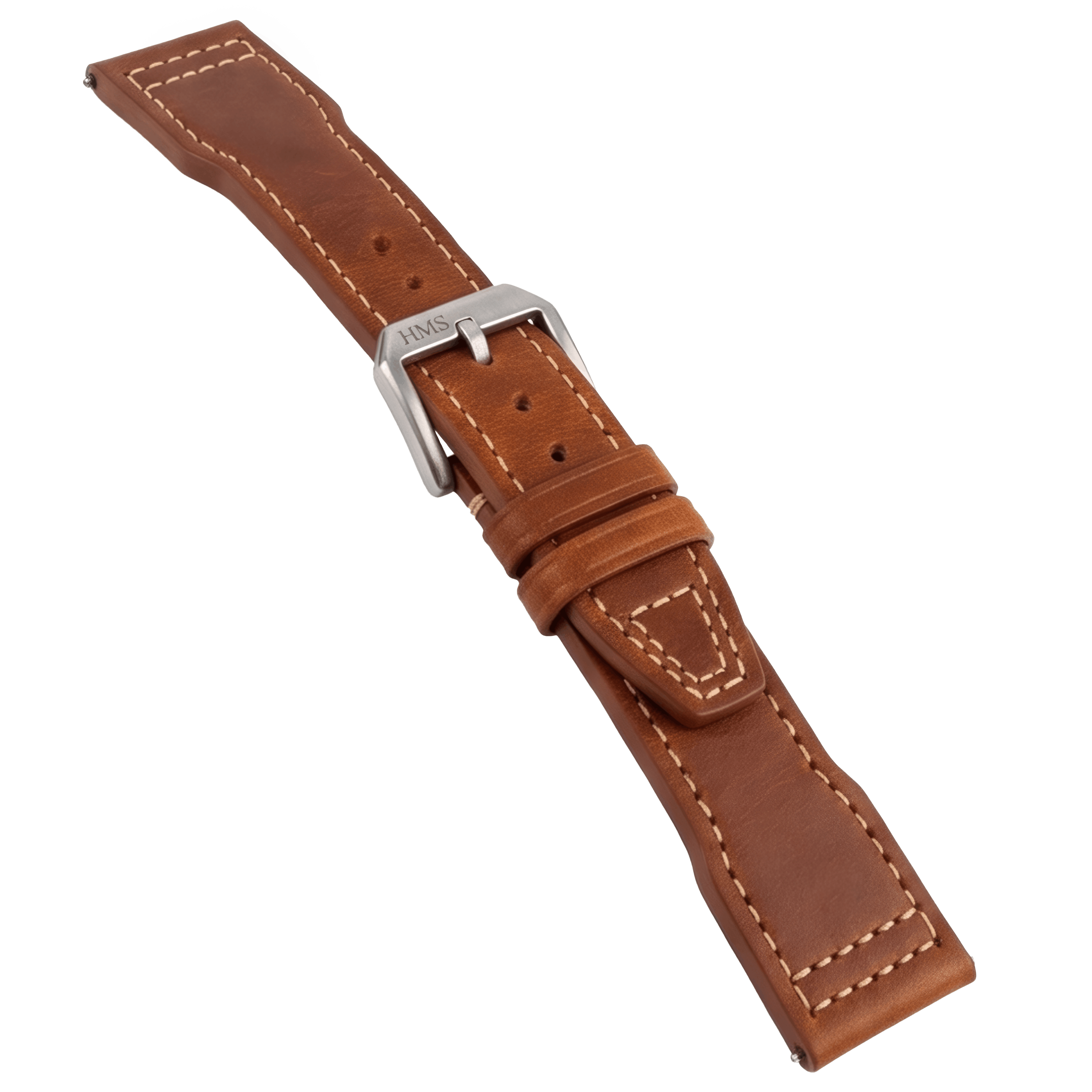 HMS Missouri Full-Grain Leather Pilot Watch Strap – Perla Azzurra, Italy