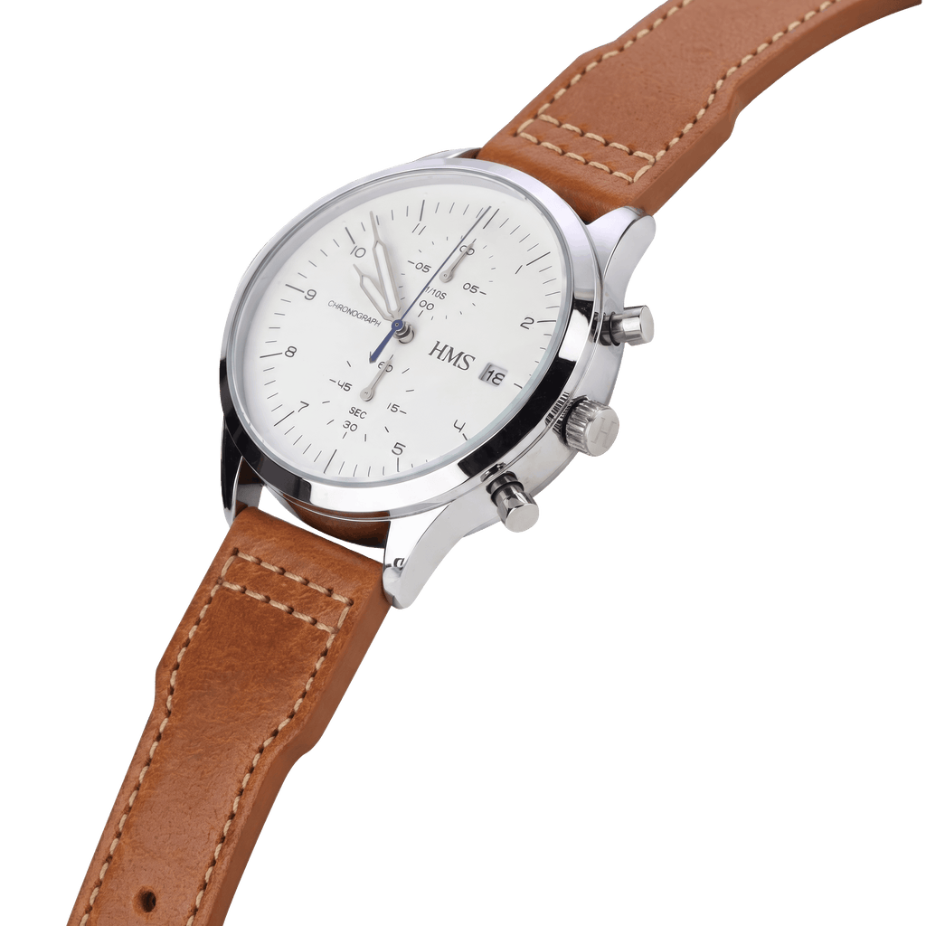 HMS Missouri Full-Grain Leather Pilot Watch Strap – Perla Azzurra, Italy