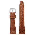HMS Missouri Full-Grain Leather Pilot Watch Strap – Perla Azzurra, Italy