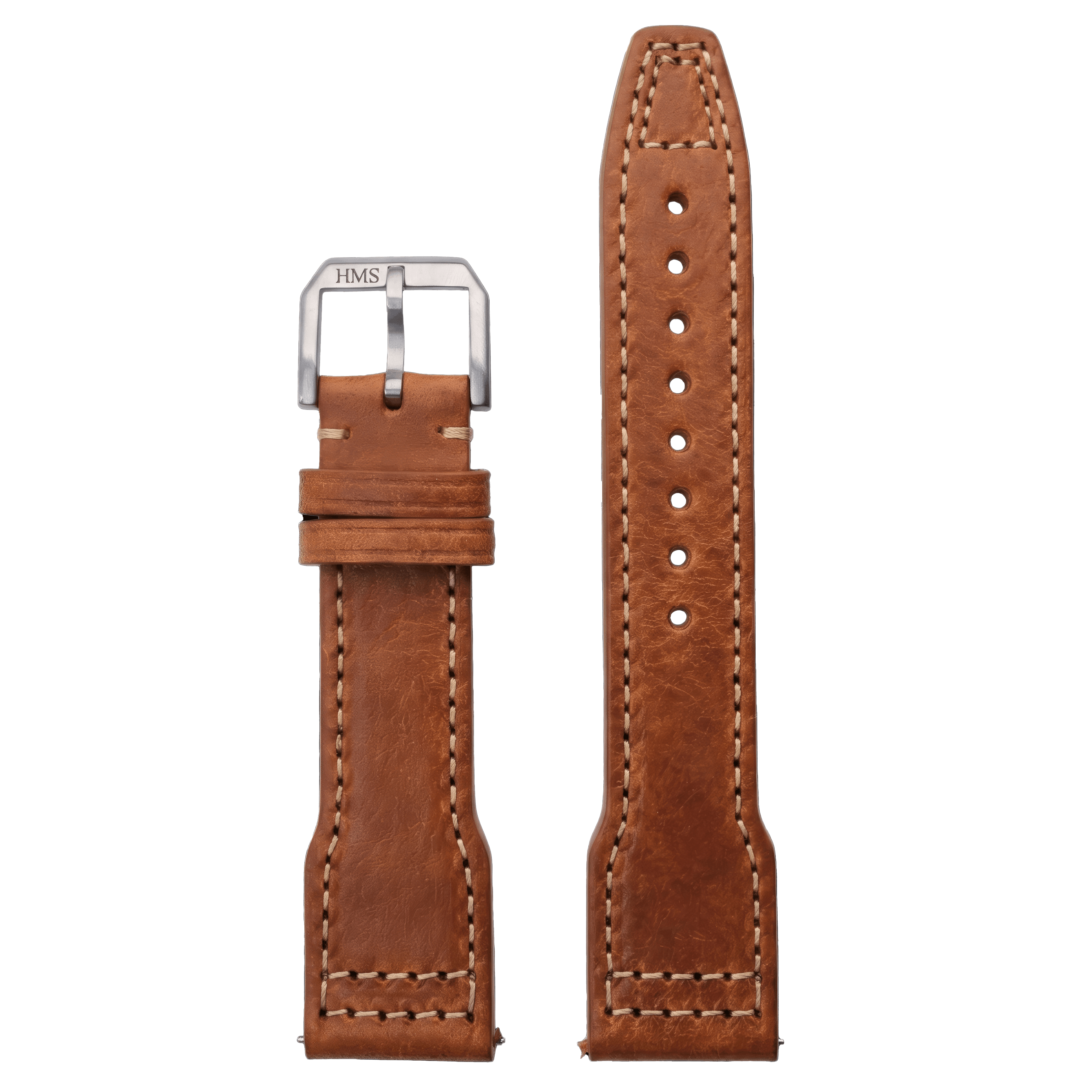 HMS Missouri Full-Grain Leather Pilot Watch Strap – Perla Azzurra, Italy