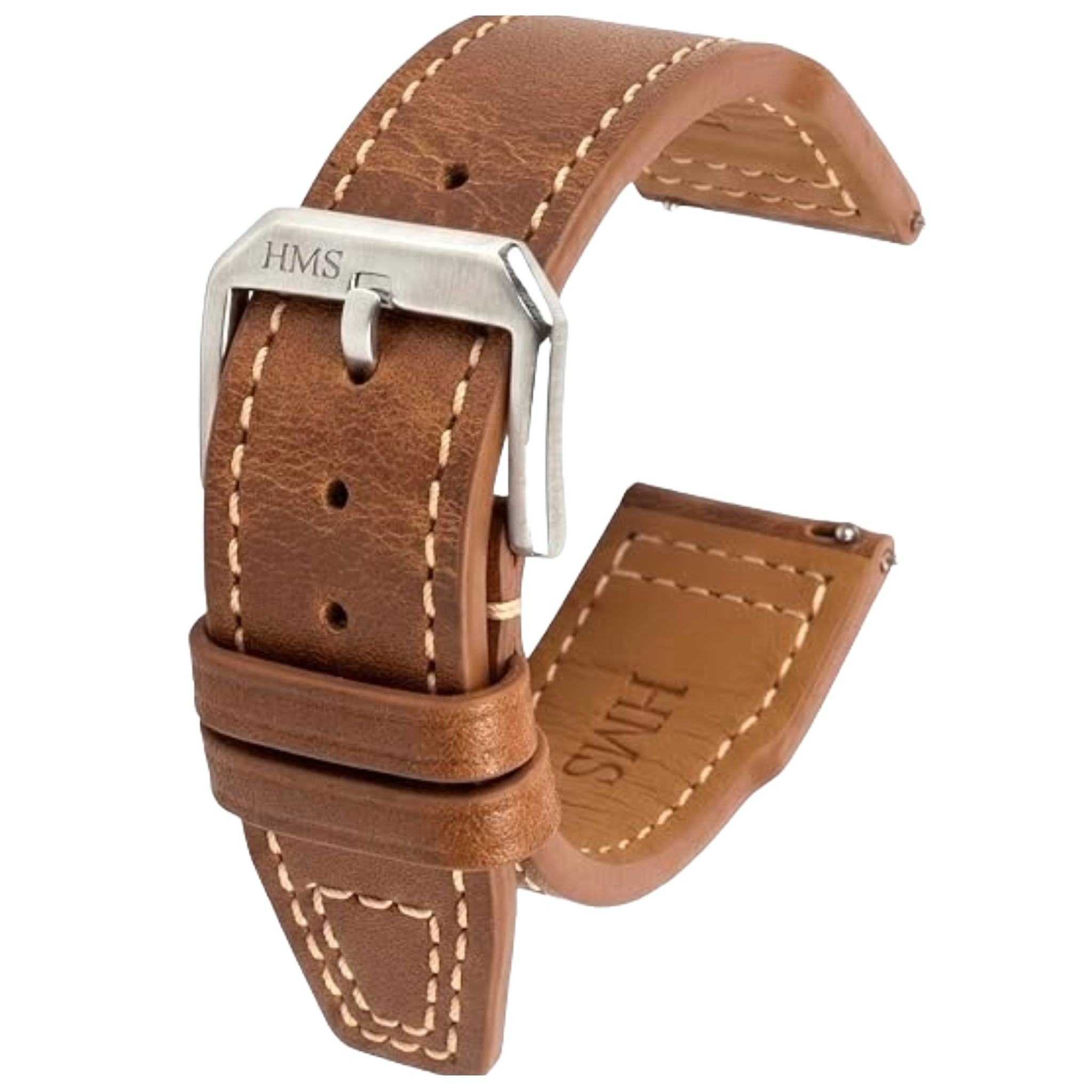 HMS Pueblo Full-Grain Leather Pilot Watch Strap – Badalassi Carlo, Italy
